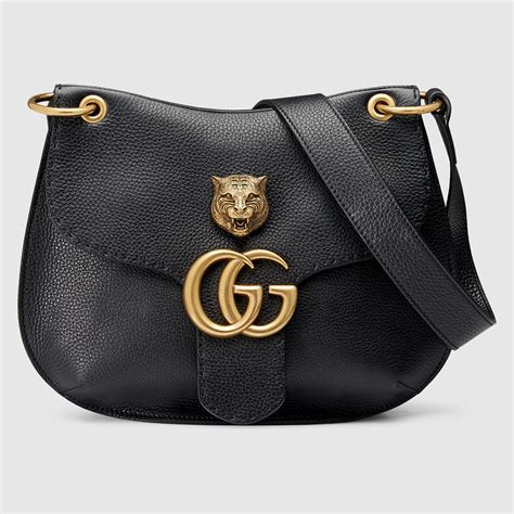 gucci pouch bag gg black white woman authentic|authentic gucci shoulder bag.